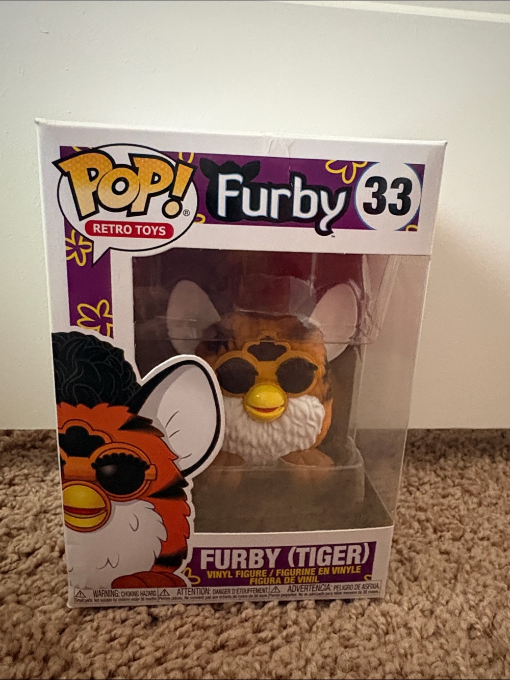 Funko Furby (Tiger) Vinyl Figure - Orange, White & Yellow